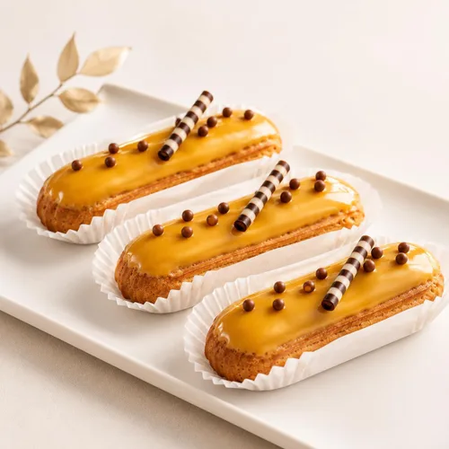 Miniatura 3 de Pastry Chef's Boutique Vasos de caramelo Eclair ovalados de papel largo - 200 piezas - Marrón