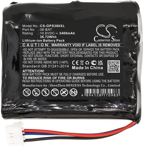 Miniatura 3 de Batería de repuesto para Olympus 38DL Plus Ultrasónico Espesor PN: Olympus 38-BAT 3400mAh / 36.72Wh