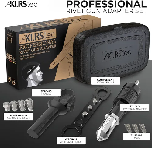 Miniatura 2 de KLRStec adaptador profesional para pistola de remaches - Accesorio de remache para destornilladores y taladros inalámbricos - Procesamiento fácil