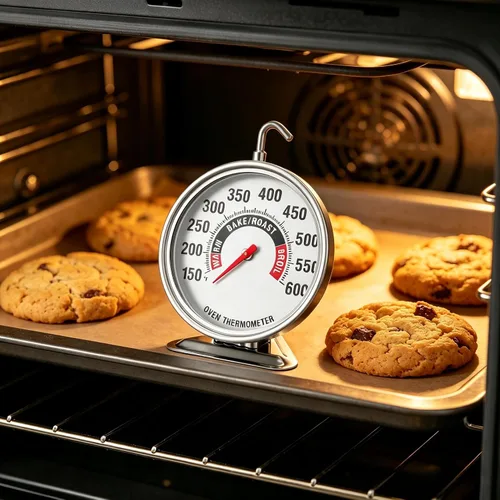 Miniatura 9 de Extra grande termómetro de horno de 3" con dial de fácil lectura Medidor de temperatura preciso de 150-600°F para cocina, horneado, parrilla