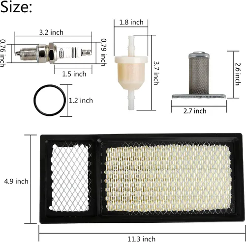 Miniatura 5 de 10L0L Kit de ajuste para carrito de golf EZGO para EZGO TXT con filtro de aire 72368G01, filtro de combustible, bujías, kit de reemplazo de servicio