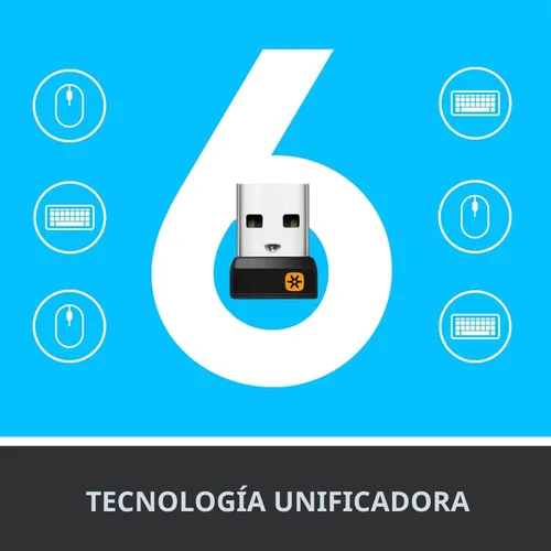 Miniatura 9 de Logitech K400 920-007119 Plus teclado táctil inalámbrico para TV conectado a computadora