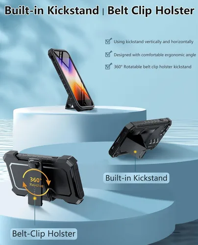 Miniatura 3 de FNTCASE Funda para iPhone SE de 3ª/2ª generación: para iPhone SE 2022/2020/8/7/6S/6 Funda de teléfono con protección contra caídas, resistente a