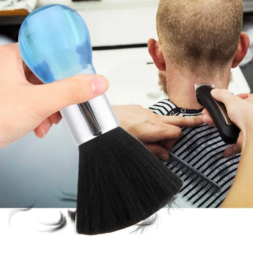 Miniatura 6 de Cepillo de plumero para cuello, cepillo profesional para el cuello, cepillo de peluquería para peluquería y peluquería para limpiar el cabello, Azul