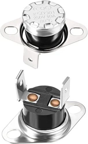 Miniatura 28 de uxcell KSD301 Termostato 104.0 °F/104°F 10A N.C Ajustar interruptor de temperatura de disco rápido para microondas, horno, cafetera 2 piezas