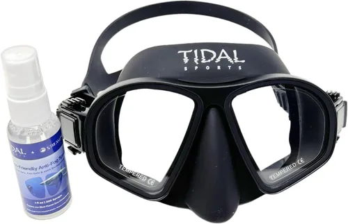 Miniatura 5 de Máscara Tidal Freedive - Aluma Pro con tecnología avanzada antivaho. Máscara de volumen ultra bajo para apnea, esnórquel y buceo. Lente de vidrio