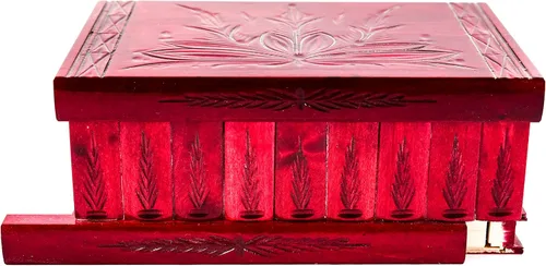 Miniatura 3 de Caja de rompecabezas de madera hecha a mano (grande) clave oculta secreta y compartimento de almacenamiento para anillos, collares, pendientes