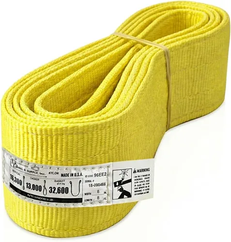Miniatura 9 de DD Sling. Correa de 2 capas para levantamiento, de red de nylon, de doble ojal. Muy resistente (900 tejidos).Capacidad de carga vertical