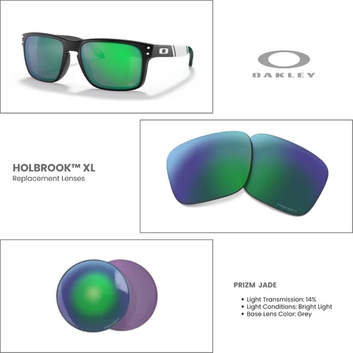 Miniatura 2 de Oakley Lentes de repuesto originales Holbrook OO9102 PRIZM Jade para hombres y mujeres + paquete con kit de cuidado iWear de diseñador, Prisma jade