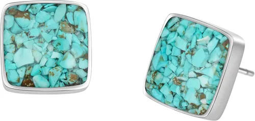 Lauren-Spencer Aretes cuadrados de piedra preciosa para mujer, delicados aretes de piedra pulida de malaquita y sodalita, hipoalergénicos, aretes de