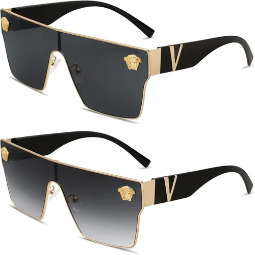 Miniatura 25 de Allarallvr Gafas de sol cuadradas de gran tamaño para mujeres hombres vintage de moda clásica gafas de sol de sol para mujer AR82087