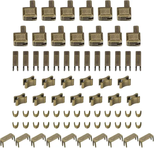 Miniatura 9 de uxcell Kit de reparación de cremallera, caja de retención deslizante de pestillo de metal #5, pasadores de inserción y topes inferiores superiores