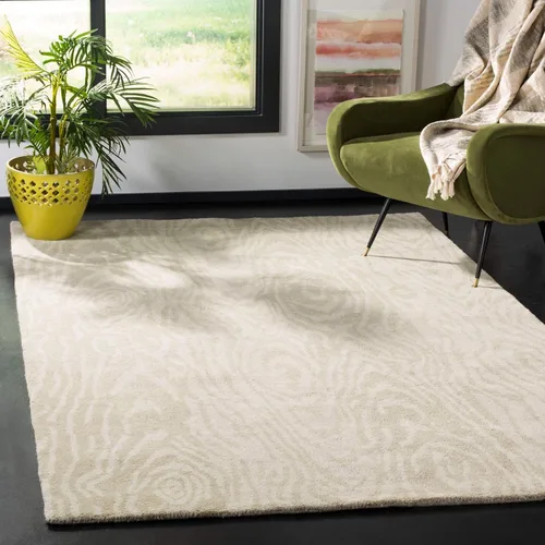 Miniatura 7 de MARTHA STEWART x SAFAVIEH MSR4534D - Alfombra de lana sintética hecha a mano de 9 x 12 pies, color gris niebla Gris (Grey Mist)