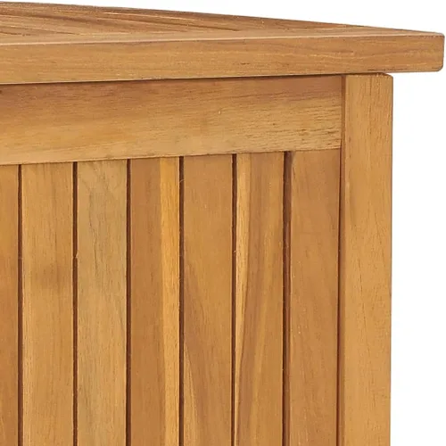 Miniatura 7 de Banco de almacenamiento de madera maciza para exteriores, caja de almacenamiento de madera maciza de teca para jardín, caja de almacenamiento
