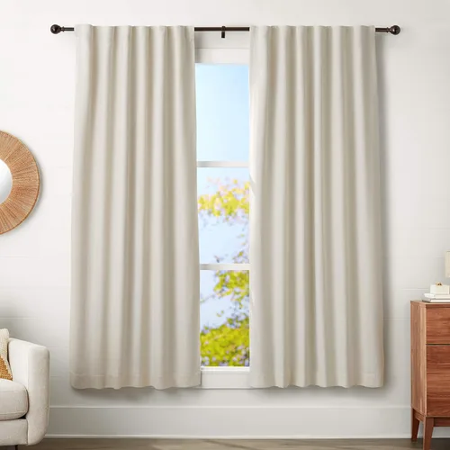 Miniatura 8 de Amazon Basics - Barras ajustables para cortinas para ventanas, con remates redondos, barra de 1 pulgada, de 36" a 72", color negro, paquete de 1