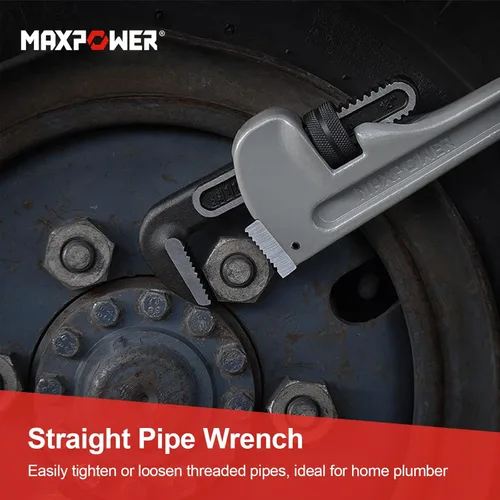 Miniatura 6 de MAXPOWER Llave de tubo de 18 pulgadas, llave de plomería de aluminio resistente