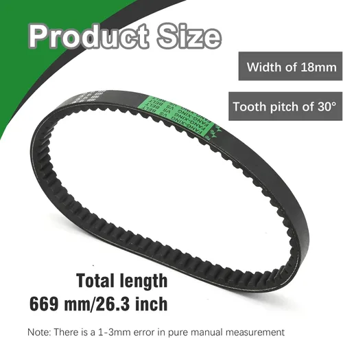 Miniatura 5 de Paquete de 6 correas de transmisión 669-18-30 CVT, repuesto para GY6 139QMB 1P39QMB 4 tiempos 49CC 50CC Scooters Go-Karts ciclomotores bicicletas
