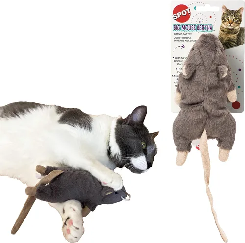 Miniatura 16 de SPOT Ratón Plano Frankie con Hierba Gatera - Juguetes para Gatos, Ratones de Peluche con Hierba Gatera y Sonido de Crujido, Tamaño Perfecto
