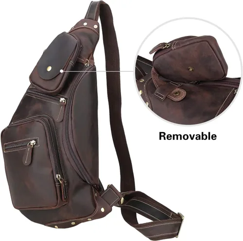 Miniatura 3 de Polare - Mochila táctica de cuero de grano completo para acampar al aire libre