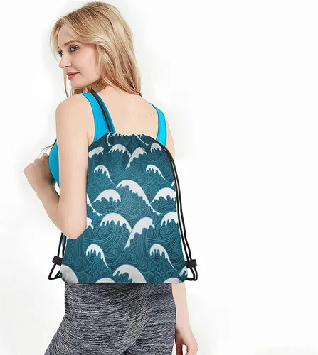 Miniatura 4 de Beabes Bolsas de béisbol con cordón, mochila deportiva para gimnasio, bolsa con cordón, Multi-a08, Mochilas de viaje