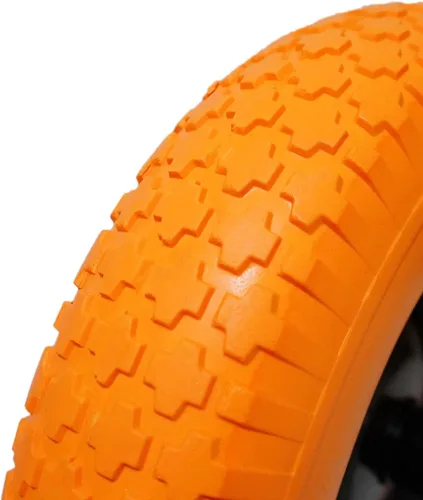 Miniatura 5 de Llantas de carretilla 4.80/4.00-8 con rodamientos de 3/4 y 5/8, buje plano libre de 3.5-6" Rueda de carretilla sólida de repuesto de 16 pulgadas