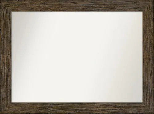 Miniatura 18 de Amanti Art Espejo personalizado, espejo de baño marrón Fencepost, espejo de pared o espejo de tocador de baño sobre el fregadero (27 x 27 pulgadas)