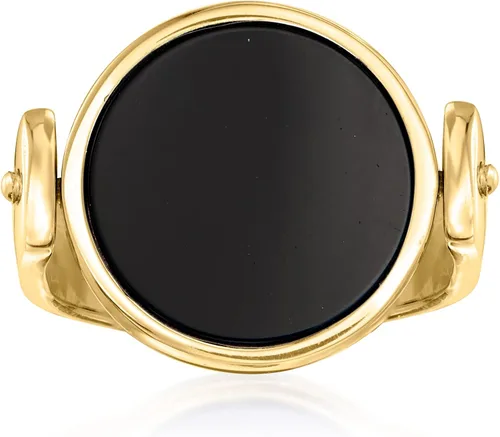 Miniatura 6 de Ross-Simons Anillo de ónix negro italiano y lapislázuli en oro de 18 quilates sobre ley, Piedra preciosa, lapislázuli