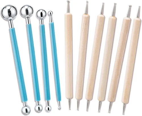 Miniatura 16 de Amrules Kit de herramientas de arcilla, 43 herramientas de cerámica, práctico kit de herramientas de escultura de arcilla polimérica, juego