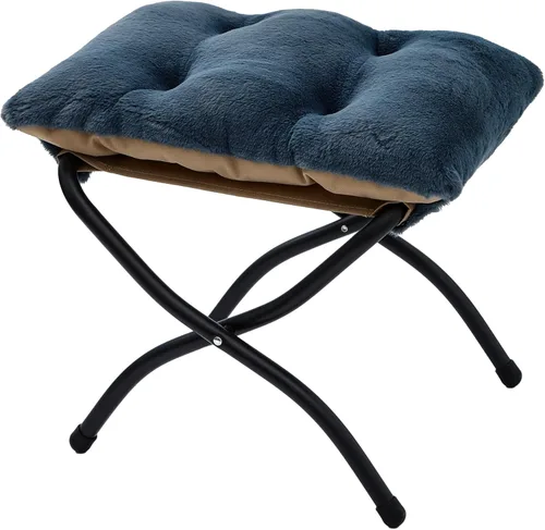 Miniatura 18 de Otomana Plegable de 15"(A), Taburete Reposapiés Plegable, Taburete Pequeño Portátil para el Pie para Sofá, Otomana Reposapiés Plegable Colapsible