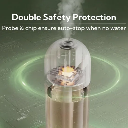 Miniatura 3 de Humidificador portátil pequeño con boquilla doble, humidificadores grandes de niebla fría, puertos de pulverización dobles, protección contra