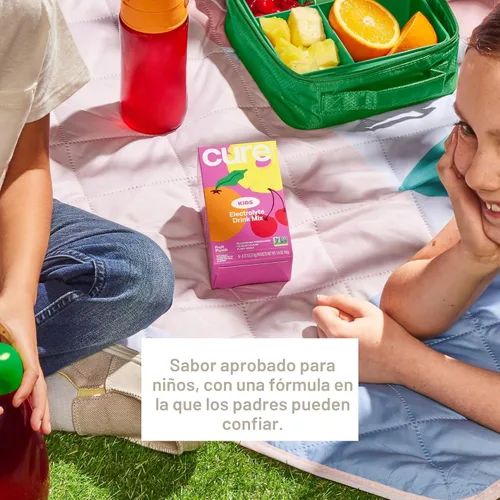 Miniatura 6 de Cure Hydration - Mezcla de bebidas con electrolitos para niños Rehidratación formulada por pediatras a base de plantas Sin azúcar añadido