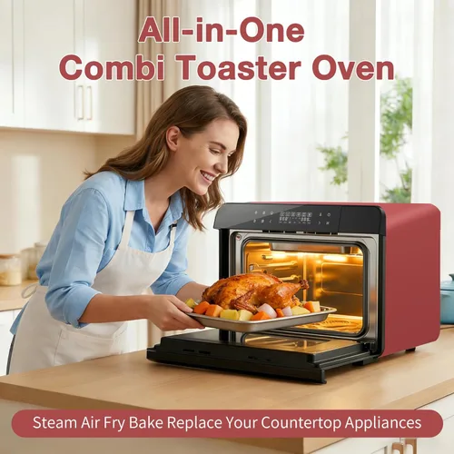 Miniatura 3 de ROBAM Horno combinado con freidora de aire tostadora, horno de vapor de encimera 20 en 1 con convección de vapor para asar y hornear, cocción