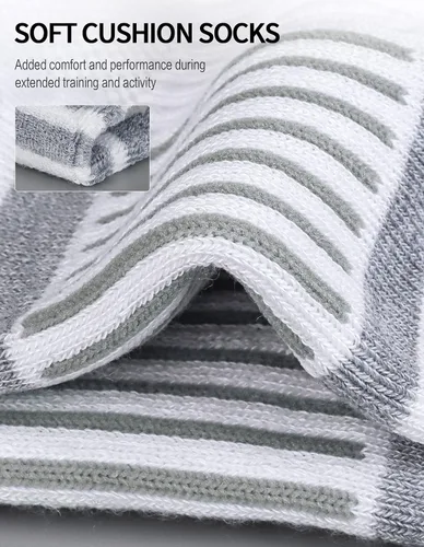 Miniatura 4 de Airacker Ankle Athletic Running Socks Cushioned Breathable Low Cut Sports Tab Socks for Men and Women (6 Pairs)
