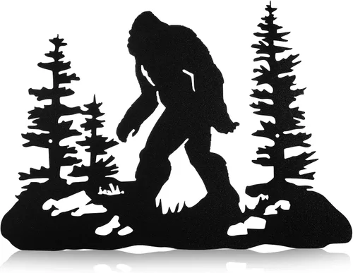 Demissle Bigfoot Sasquatch Regalo Decoración Bigfoot Arte de Pared Big Foot Letrero Regalo para Hombres 15.7 x 11 Pulgadas Letrero de Metal