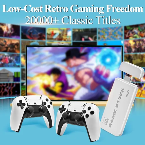 Miniatura 4 de Upgraded Retro Gaming Console with 20,000+ Games, Game Stick Pro 4K with 23 Emualtors, HDMI Output Retro Video Game Console Plug and Play with Dual