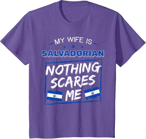 Miniatura 67 de Camiseta con la bandera de raíces salvadoreñas de El Salvador My Wife Is Salvadoran Roots, Negro