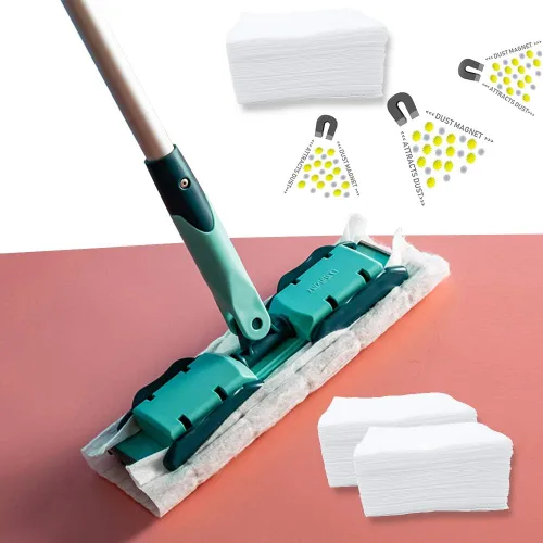 Miniatura 2 de Kingzhuo 200 toallitas de limpieza desechables, paños electrostáticos de microfibra, toallitas húmedas o secas, se adapta a la mayoría