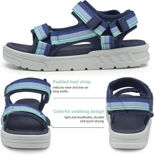 Miniatura 5 de THSOGO Sandalias deportivas para niños, sandalias de agua con soporte de arco ajustable para caminar (niños pequeños - niños grandes)