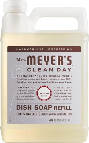 Miniatura 13 de MRS. MEYER'S CLEAN DAY - Repuesto de jabón líquido para platos, albahaca, 48 onzas líquidas