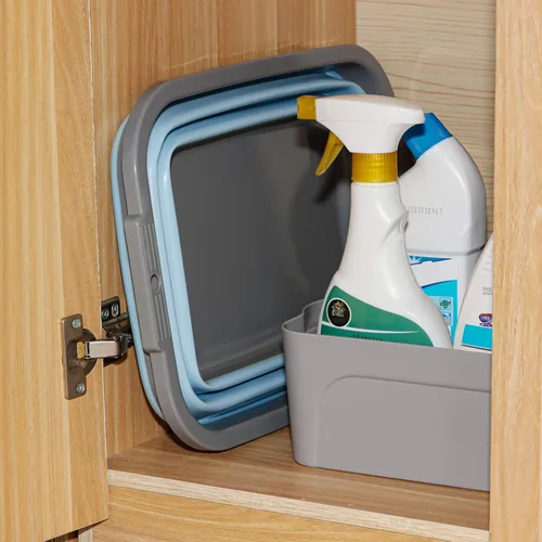 Miniatura 6 de Paquete de 2 fregaderos plegables con 2.25 galones / 8.5L cada uno, tina plegable para lavar platos, camping, senderismo y hogar, lavabo portátil