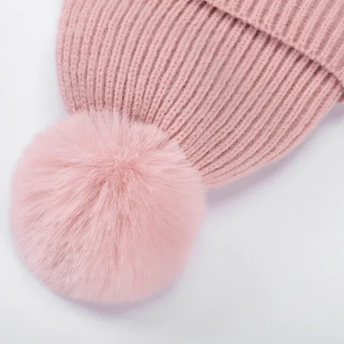 Miniatura 7 de CHOIEO Gorro de invierno para niños pequeños gorro con solapa para las orejas gorro de punto suave y cálido con forro polar con pompón