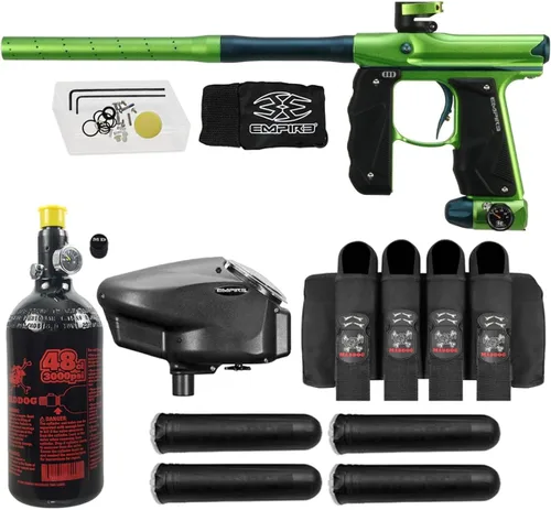 Miniatura 9 de Maddog Empire Mini GS Marcador de Pistola de Paintball Electrónico Completamente Automático con Tanque de Paintball HPA 48/3000, Cargador Polvo