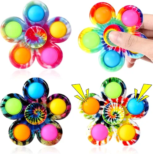 Paquete de 4 juguetes giratorios para la ansiedad, juguetes para ansiedad para niños y adultos, juguetes sensoriales giratorios a granel para
