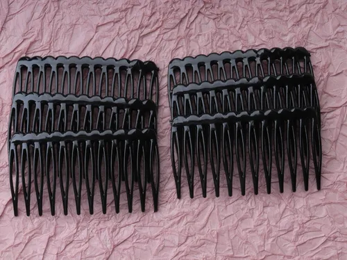 Miniatura 5 de 6 peines laterales de pelo de 12 dientes, 2.4 x 1.4 pulgadas, accesorios para mujeres y niñas, cabello largo fino, grueso, para bodas, fiestas
