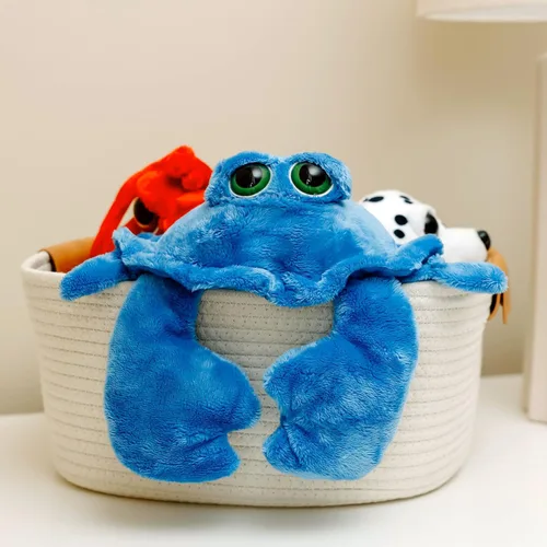Miniatura 5 de The Petting Zoo Animal de peluche de cangrejo, regalos para niños, animales del océano de ojo brillante, juguete de peluche de cangrejo azul de 9