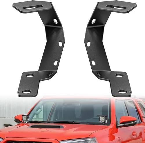Miniatura 22 de Nilight Soporte de luz de zanja, bisagras de capó, kit de soporte de montaje para luz LED auxiliar todoterreno para luz de trabajo en Toyota 4Runner