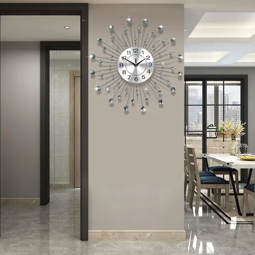 Miniatura 3 de Relojes de pared para decoración de sala de estar, reloj de pared moderno y silencioso a pilas, sin tictac, para dormitorio, cocina, oficina