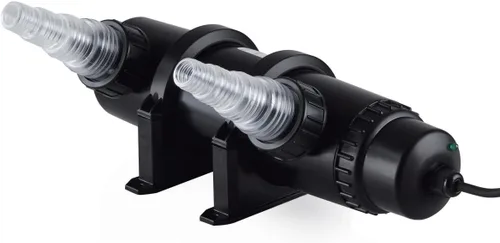 Alpine Corporation Clarificador UV de 9 vatios de 4 pulgadas de alto diseñado para uso fuera del agua Negro