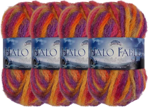 Miniatura 14 de JubileeYarn Halo Fables Yarn - 100g/Skein Bulky Polyester - North Wind Sun - 2 Skeins