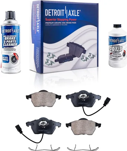Miniatura 36 de Detroit Axle - Pinza de freno de disco delantera del lado del conductor + pastillas de freno de cerámica con repuesto de hardware para Ford F-150